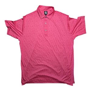 FOOT JOY Painted Floral Lisle Men's XL golf shirt